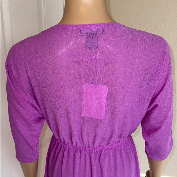 NWT Exist Beach Purple Long Cover up Dress Size Medium. - Picture 5 of 13